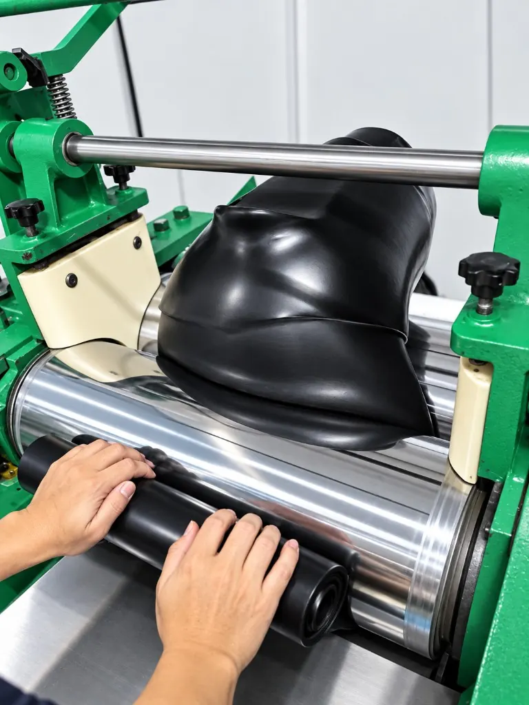 Two-roll mill mixing HCR silicone